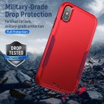 Wholesale Heavy Duty Strong Armor Hybrid Trailblazer Case Cover for Apple iPhone XR (Red)